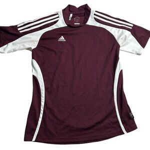 adidas Women’s Clima365 Training Soccer Jersey‎ Top Size Medium Maroon White